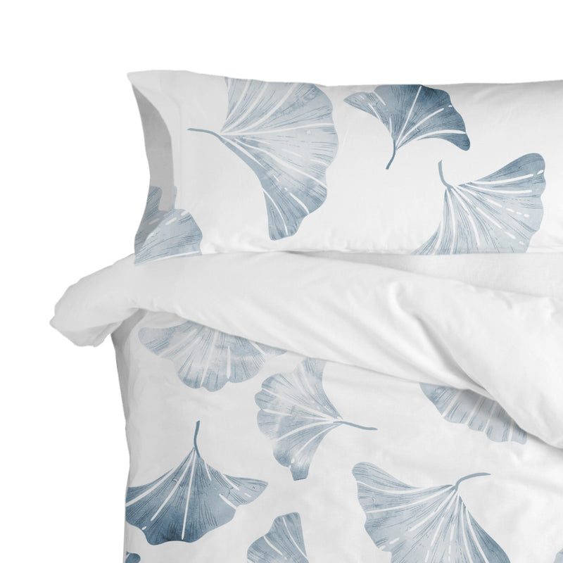 Juego De 2 Fundas De Almohada Ginkgo FUNDAS DE ALMOHADA BLANCAS