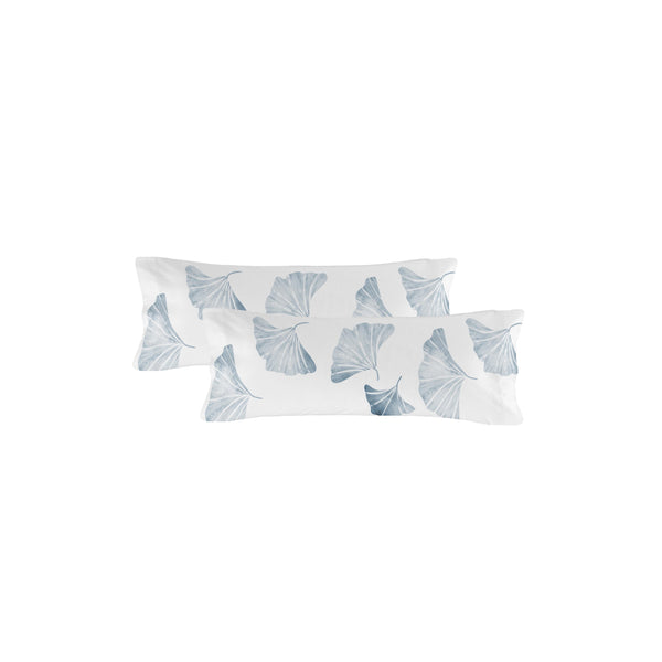 Juego De 2 Fundas De Almohada Ginkgo FUNDAS DE ALMOHADA BLANCAS