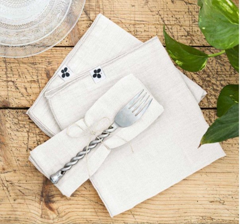 Juego De 3 Servilletas De Gasa De Algodón Chantilly Gaïa - El Efecto Mariposa - The Bradery