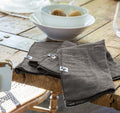 Lot De 3 Serviettes Gaze De Coton Gaïa Granit - L'Effet Papillon - The Bradery