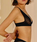 Lune Décolleté - Hot And Black Stripes