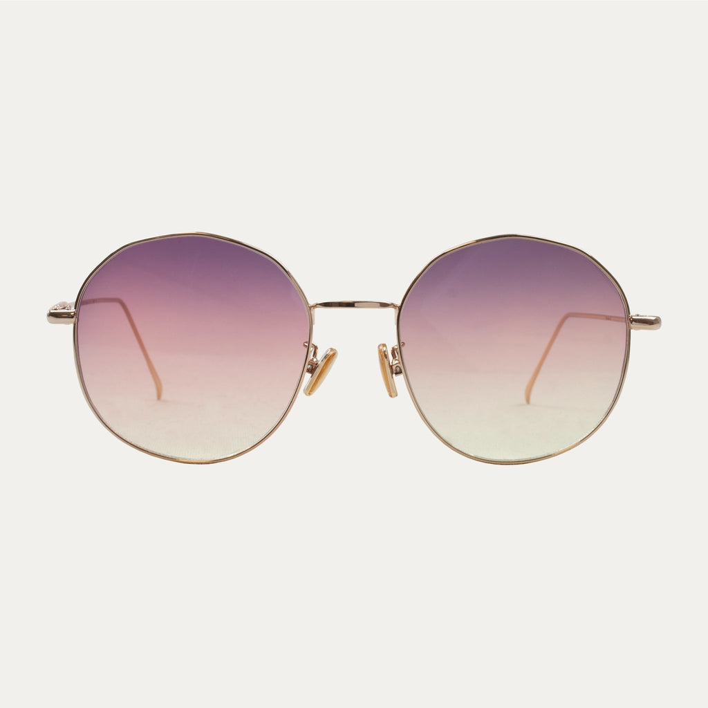 Gafas de sol Phoebe.B en oro rosa - Unisex - Le Petit Lunetier - The Bradery