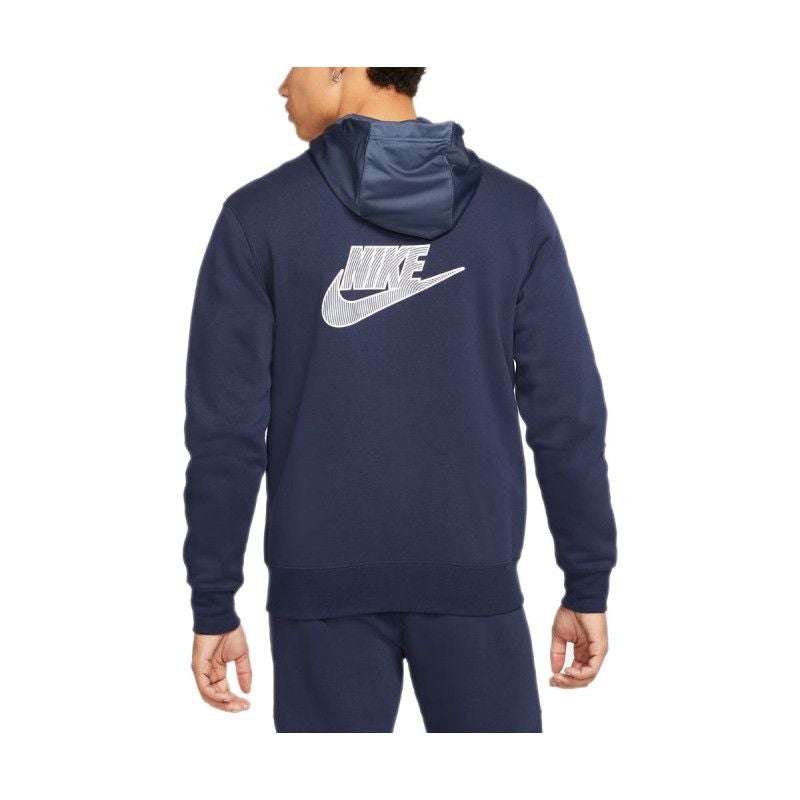 M Nsw Hbr Hoodie Fz Flc - Men's Textile Sweatshirt - Blue - Nike2 - The Bradery