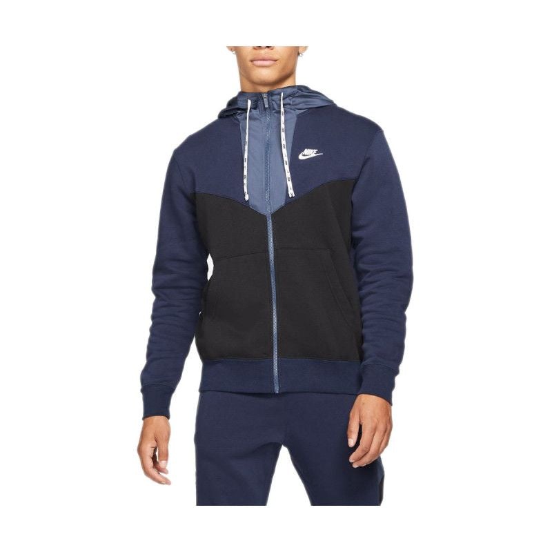 M Nsw Hbr Hoodie Fz Flc - Men's Textile Sweatshirt - Blue - Nike2 - The Bradery
