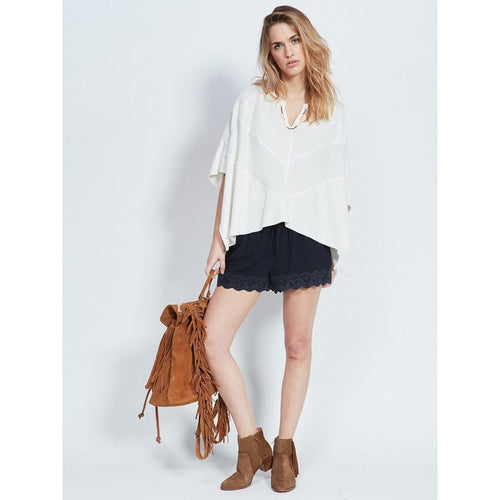 Poncho Driss Off White - Knitwear & Sweatshirts - Berenice - The Bradery