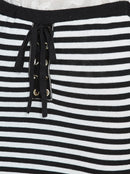 Jupe Loulou Black/Off White - Bas - Berenice - The Bradery