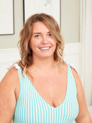 Maillot Une Pièce Le Vertigineux - Rayé Menthe - Anja Paris - The Bradery