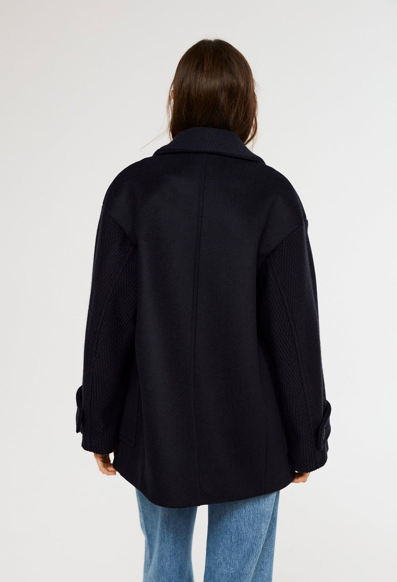 Galice Coat - Navy - Claudie Pierlot - The Bradery