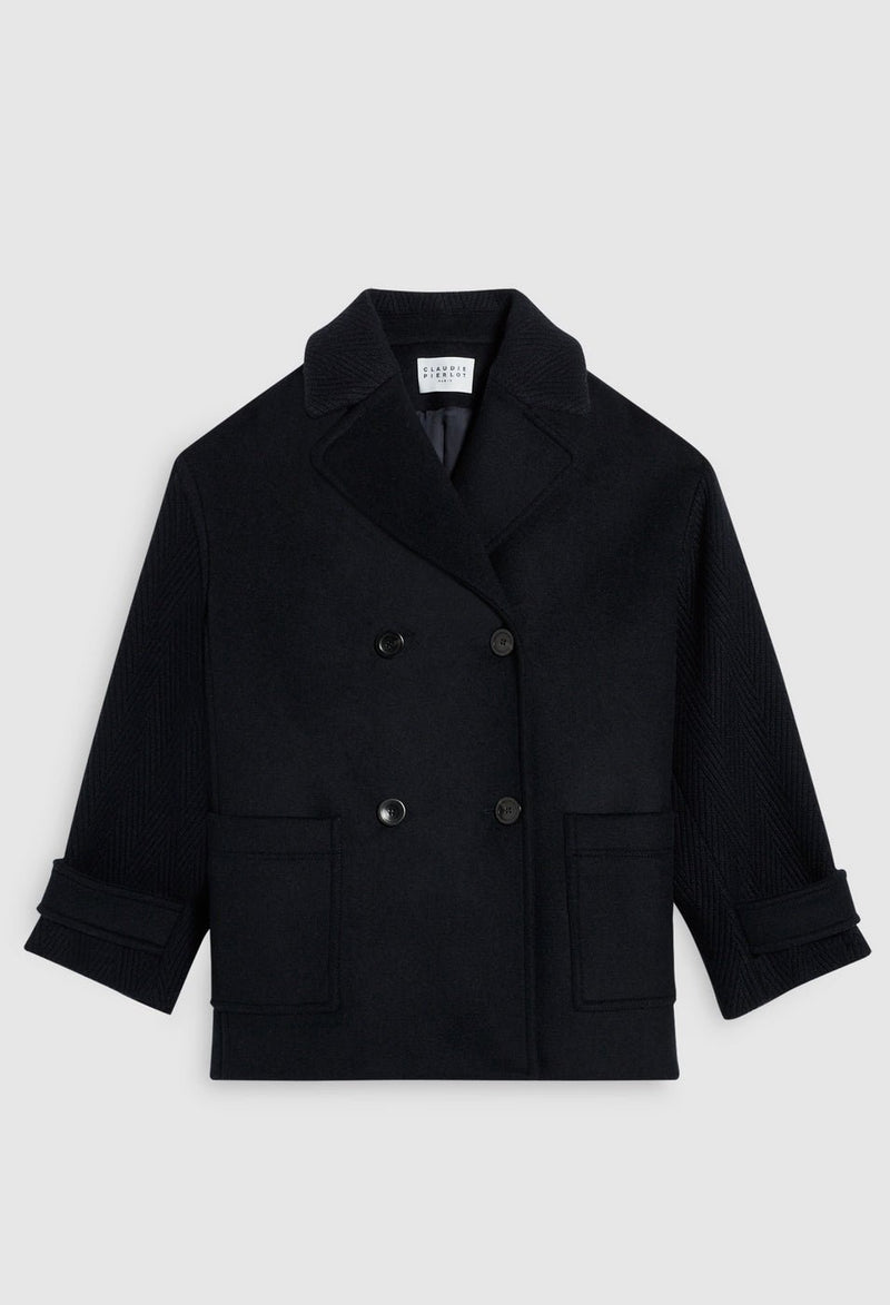 Galice Coat - Navy - Claudie Pierlot - The Bradery