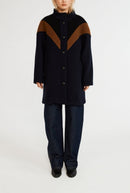 Galico Coat - Navy - Claudie Pierlot - The Bradery