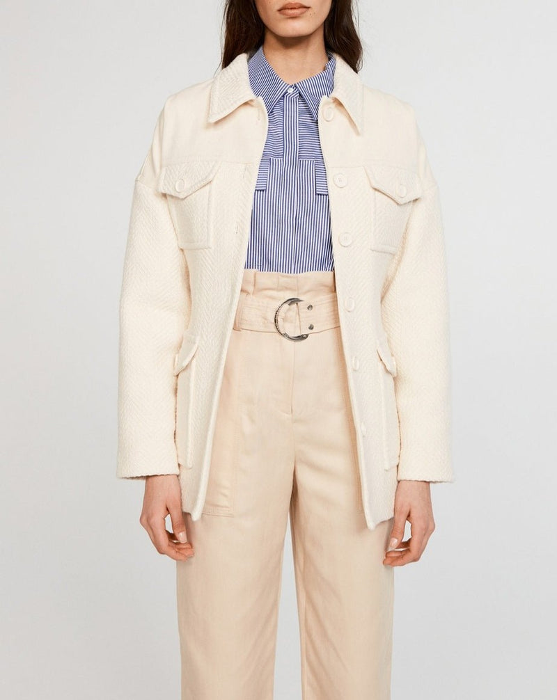 Claudie Pierlot Gerome Coat - Vainilla - - The Bradery