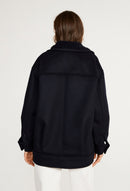 Gouache Coat - Navy - Claudie Pierlot - The Bradery