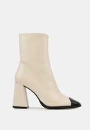 Margot - Cuir Crème et Noir - Bons Baisers - The Bradery