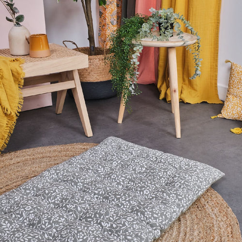 Matelas De Sol Gaze De Coton Eden - Indian Flowers / Sauge - TODAY - The Bradery