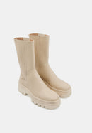 May - Cuir Lisse Beige - Bons Baisers - The Bradery