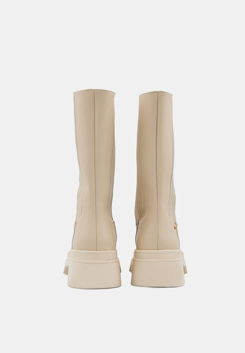 May - Cuir Lisse Beige - Bons Baisers - The Bradery