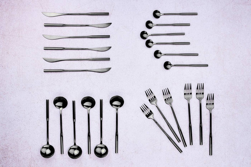 Ménagère 24 Pièces Abel - Black - Björn - The Bradery