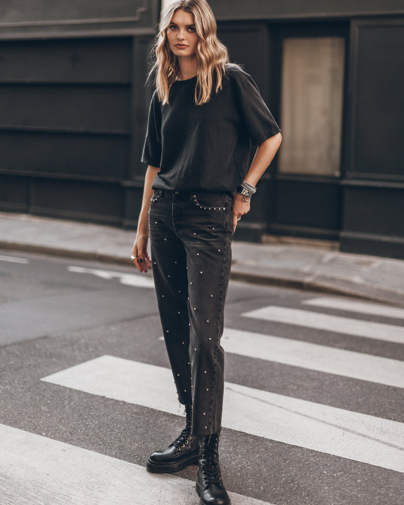 Jeans The Black Studded Cropped Straight