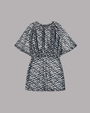 Sparkling Short Dress - Silver And Black