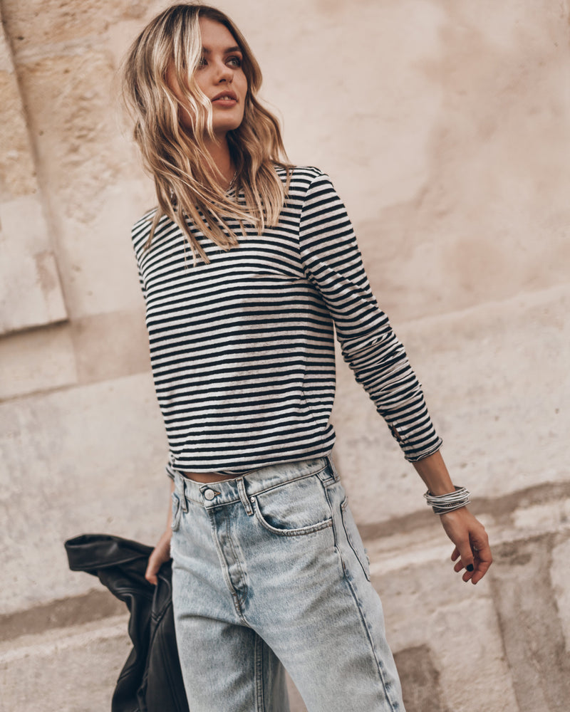 T-Shirt Manches Longues The Striped Thin Linen