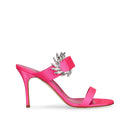 Manolo Blahnik Chivela Satin Heel Sandals - Pink - Woman
