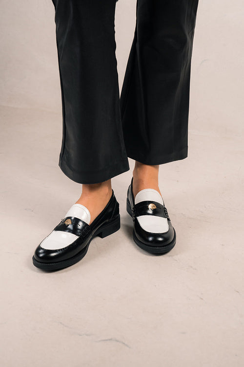 Mocassins Nora - Noir Et Blanc