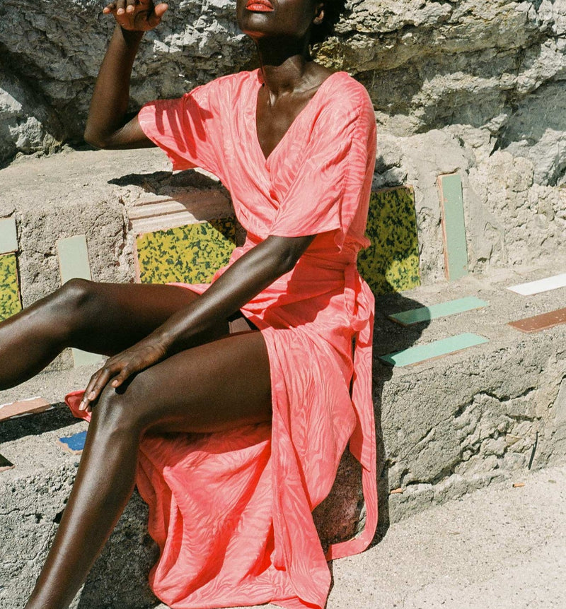 Modetrotter - Robe Lana Carmine Corail