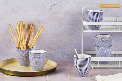 Mug Pattern 30Cl - 6 Pièces - Dark Blue Les Mugs / Tasses Et Sous-Verres Björn