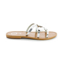 Olearia Silver Mule - Mules - White Sun1 - The Bradery