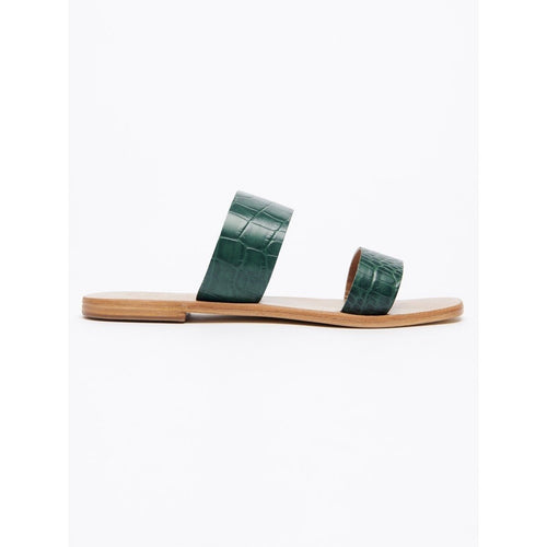 Mules Afaitu - Croco Vert - White Sun - White Sun* - The Bradery