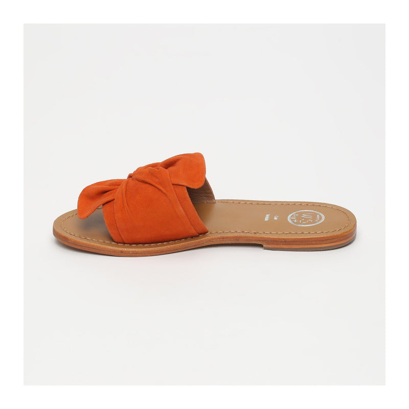 Mules Simpatica - Orange Nubuck - White Sun - White Sun* - The Bradery