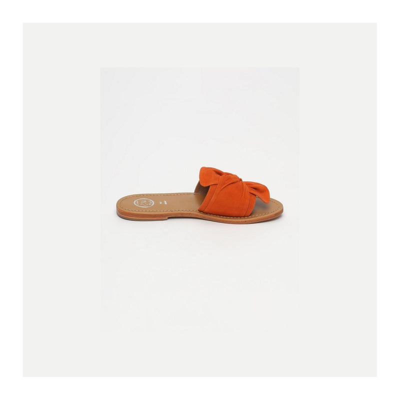 Mules Simpatica - Orange Nubuck - White Sun - White Sun* - The Bradery