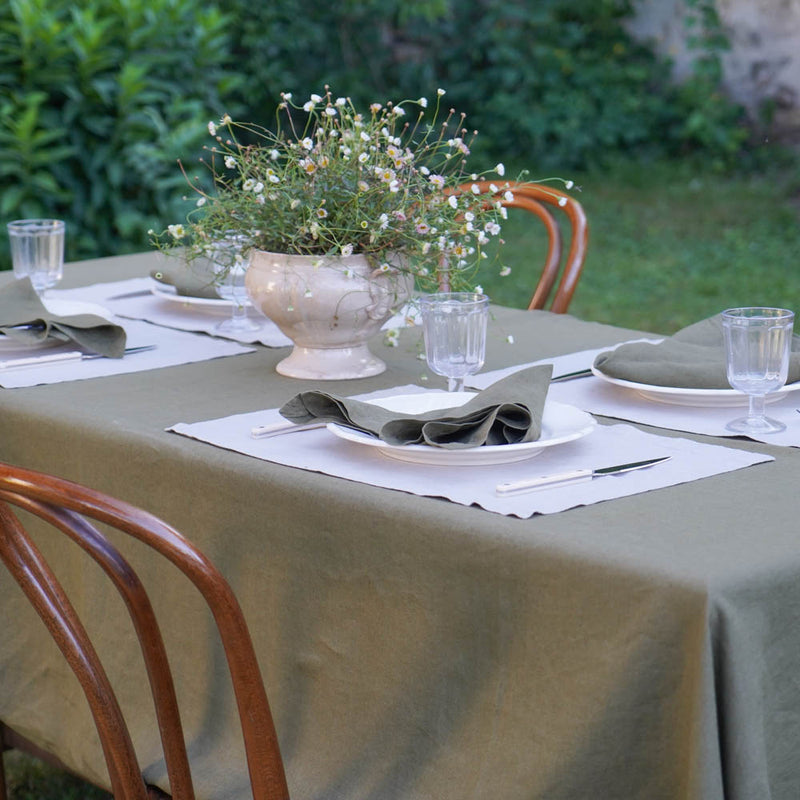 Linen Tablecloth - Olive - MOST - The Bradery