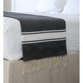 Nappe / Plaid XXL St Tropez - Noir / Blanc - Febronie - The Bradery