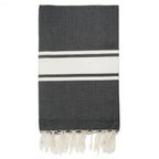 Nappe / Plaid XXL St Tropez - Noir / Blanc - Febronie - The Bradery