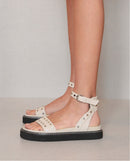 Sandalias con plataforma Nells - Desnudo