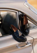 Norma - Cuir brillant Noir - Bons Baisers - The Bradery