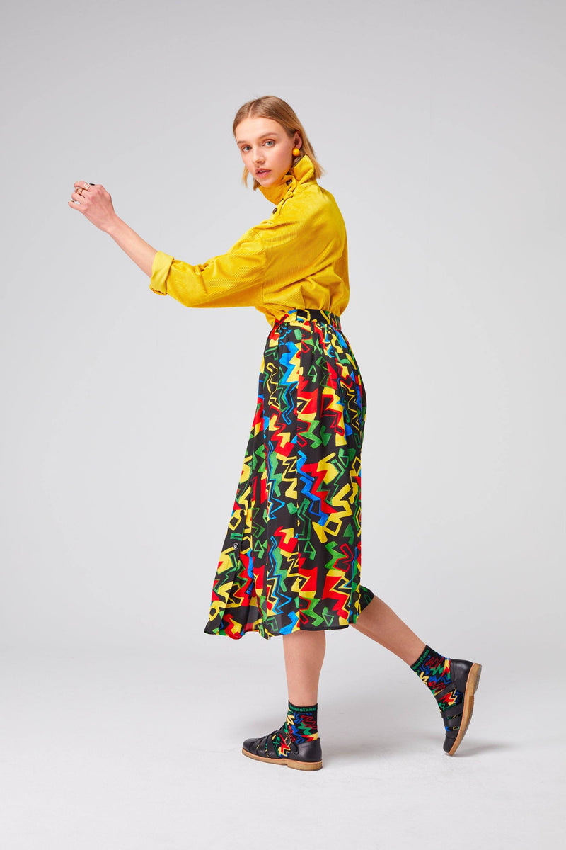 Orso skirt in Electric print Bottoms Heimstone
