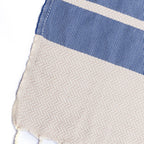 Oslo - Plaid En Coton 130X170 Cm Bleu Marine Et Taupe Clair Plaids Febronie