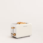 Pack - Tostadora Pequeña Toast Retro + Hervidor Grande Kettle Retro 1,7L - Blanco Roto