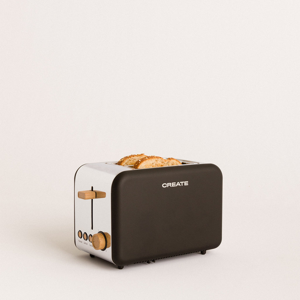 Pack - Tostadora Pequeña Toast Retro + Hervidor Grande Kettle Retro 1,7L - Negro