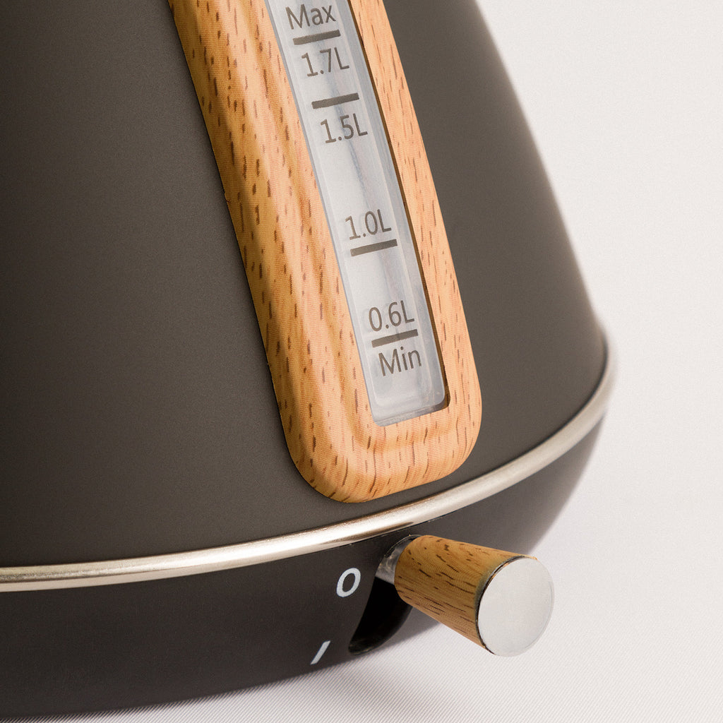 Pack - Tostadora Pequeña Toast Retro + Hervidor Grande Kettle Retro 1,7L - Negro