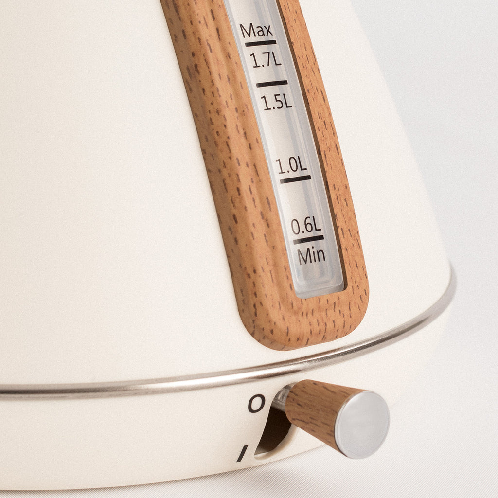 Pack - Tostadora Pequeña Toast Retro + Hervidor Grande Kettle Retro 1,7L - Blanco Roto