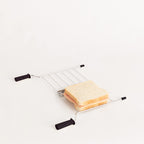 Pack Toast Retro - Tostadora Pequeña De Ranuras Anchas + 2 Rejillas Para Sándwiches - Negro