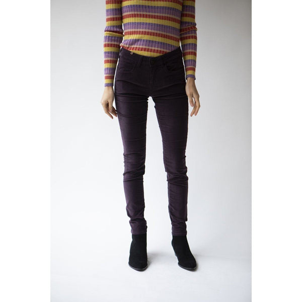 Pantalon Bamboo Smooth Velvet Plum - Coupe Slim - Notify - The Bradery