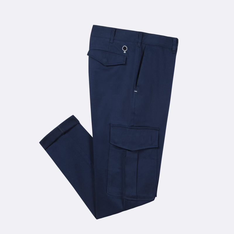 Pantalon Cargo Milly Cotton - Marine Foncé Prêt A Porter Faguo