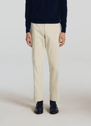 Ecru Cotton Gabardine Chino Pants - Ecru - De Fursac - The Bradery