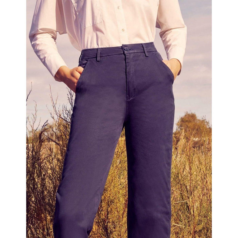 Pantalon Chino Highwaist Cropped Sandy Highwaist - Dark Navy - Reiko - The Bradery