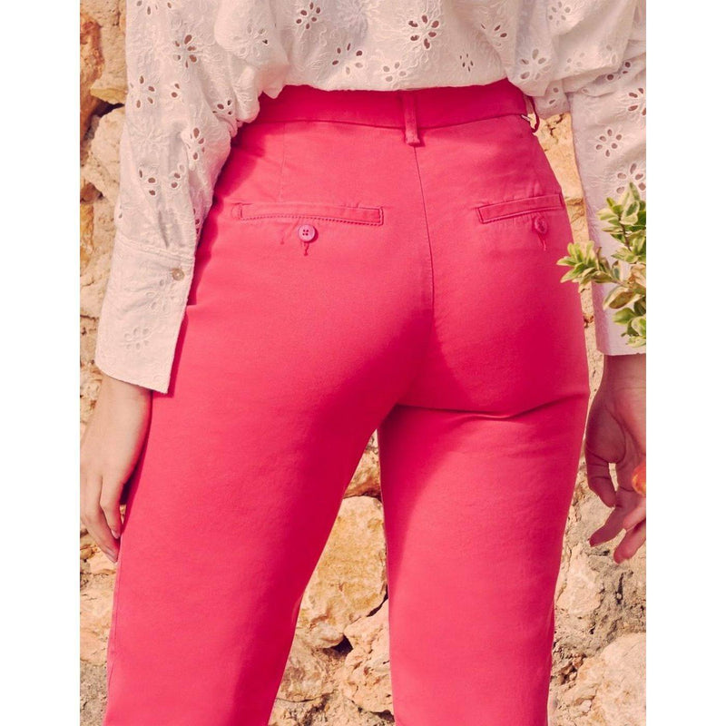 Pantalon Chino Highwaist Cropped Sandy Highwaist - Raspberry - Reiko - The Bradery