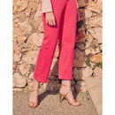 Pantalon Chino Highwaist Cropped Sandy Highwaist - Raspberry - Reiko - The Bradery